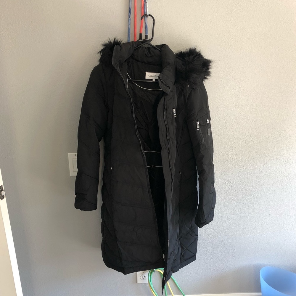 Black Calvin Klein coat! NWOT